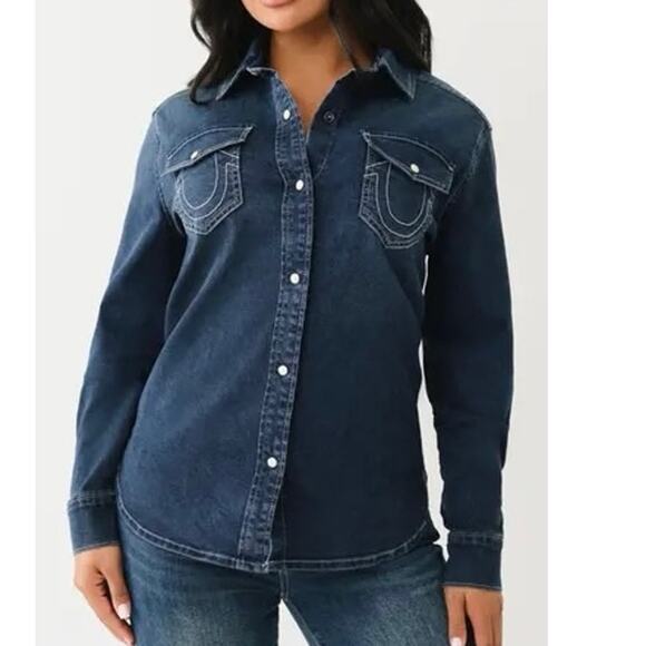 True Religion Georgia Denim Shirt - Picture 1 of 9
